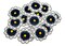 1 1/2" Navy Blue Daisy Flower Embroidery Iron On Heat Transfer Patch Pack of 72